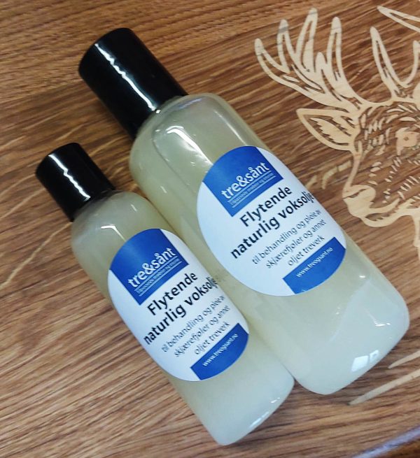 Flytende naturlig oljevoks i 100 og 250 ml flaske